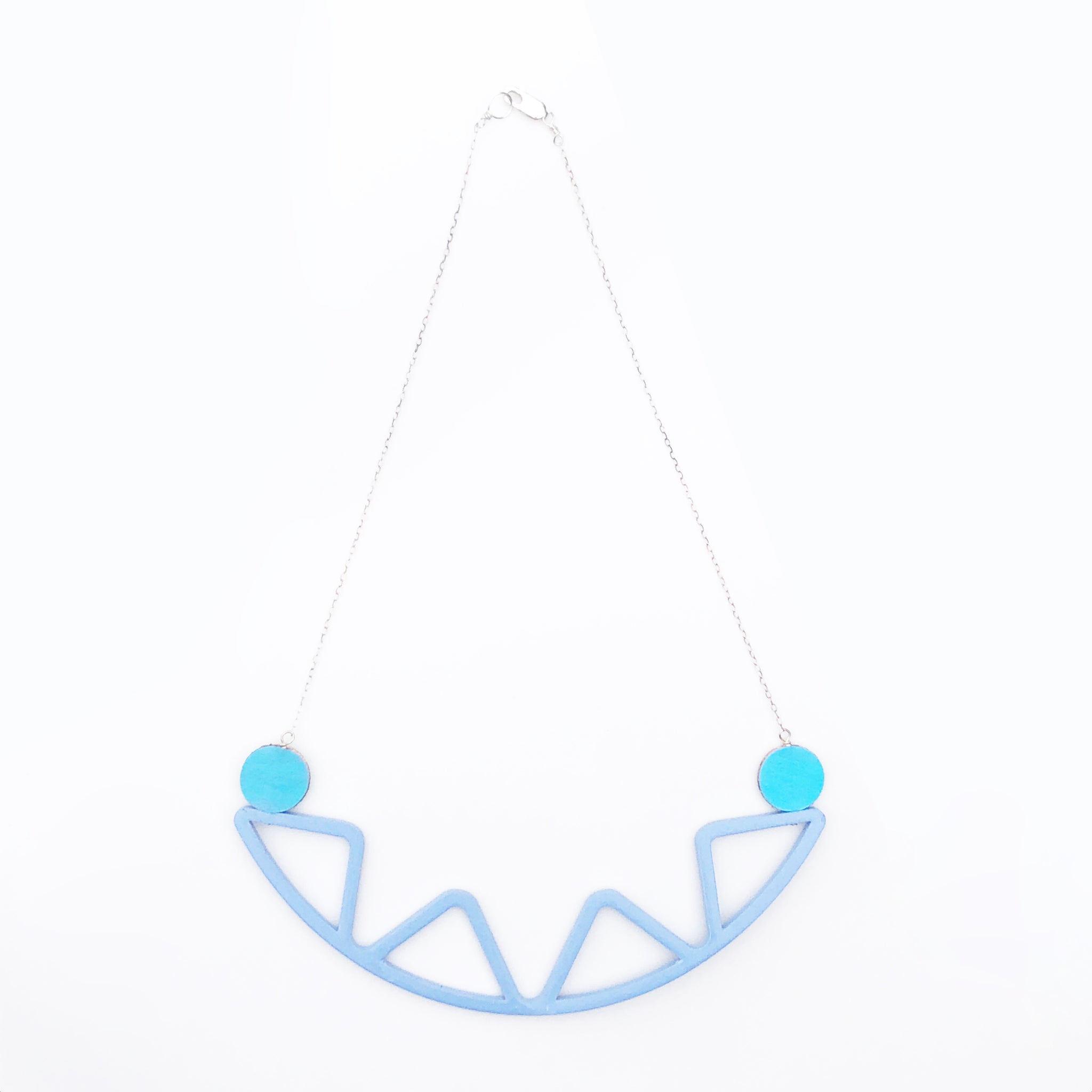 Triangle Necklace Blue